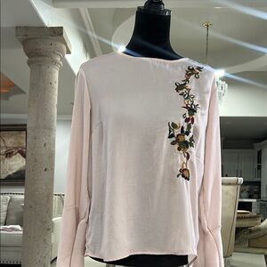MELLODAY Pink Embellished Long Sleeve Blouse